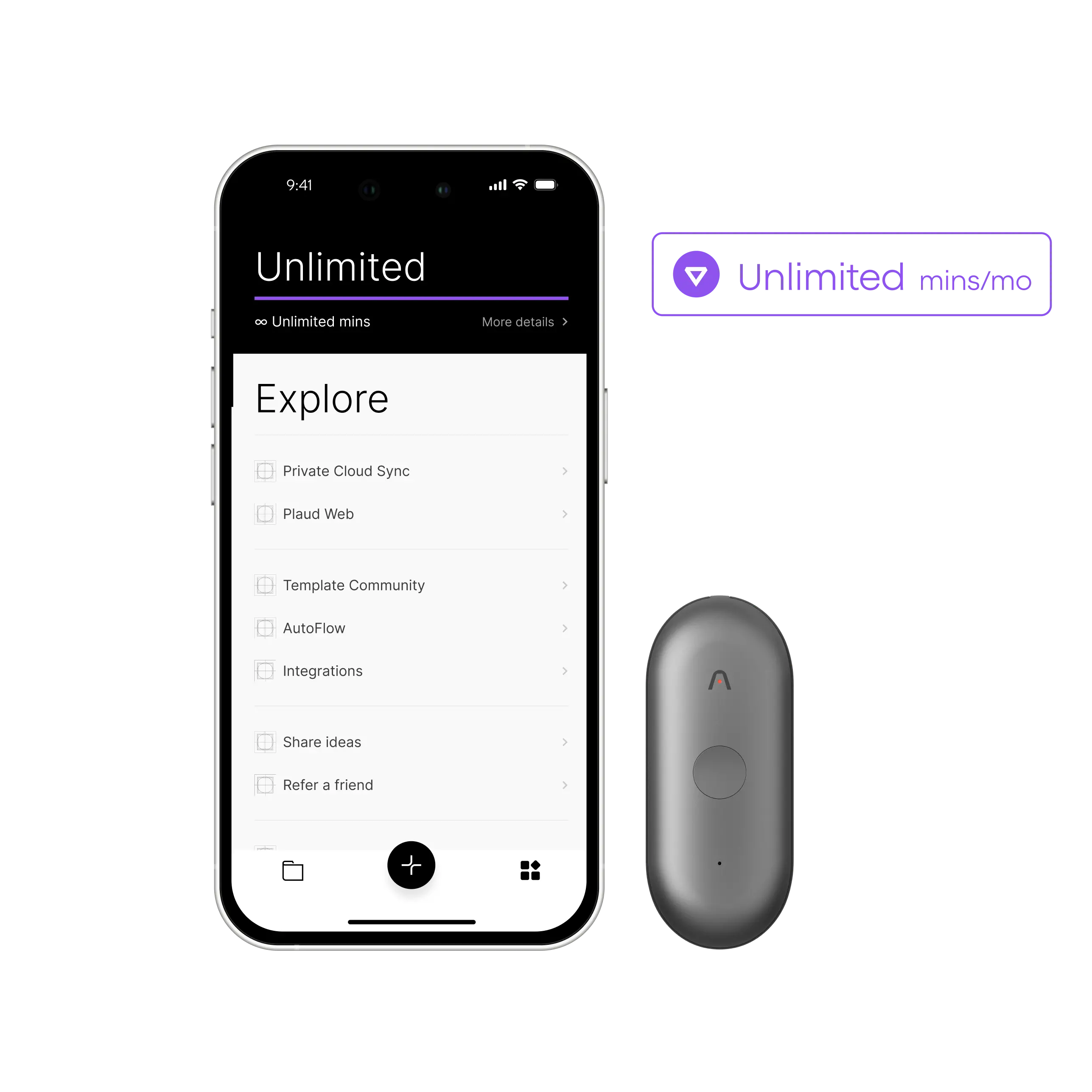 Plaud NotePin S & Plan Unlimited anual de IA