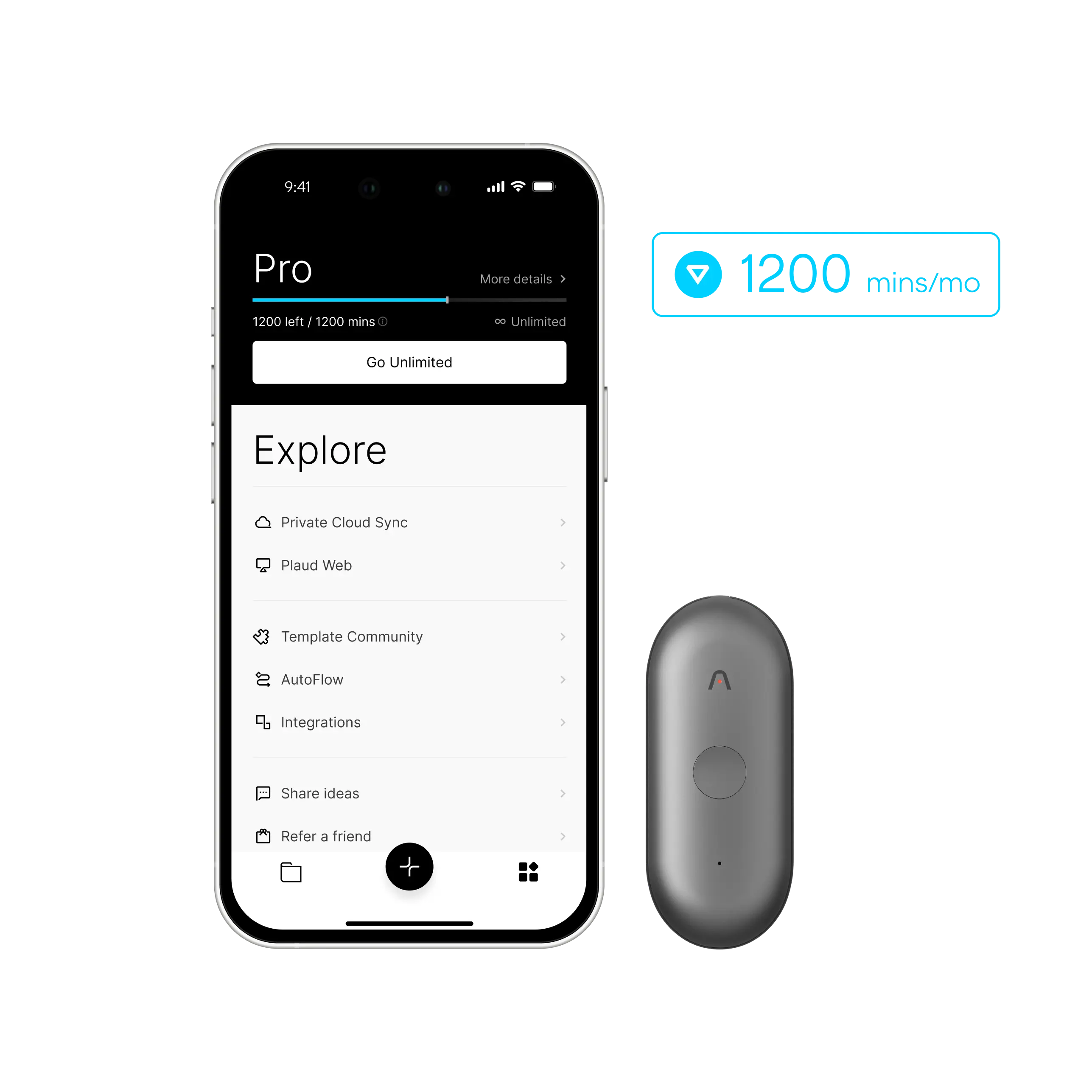 Plaud NotePin S & Plan Pro anual de IA