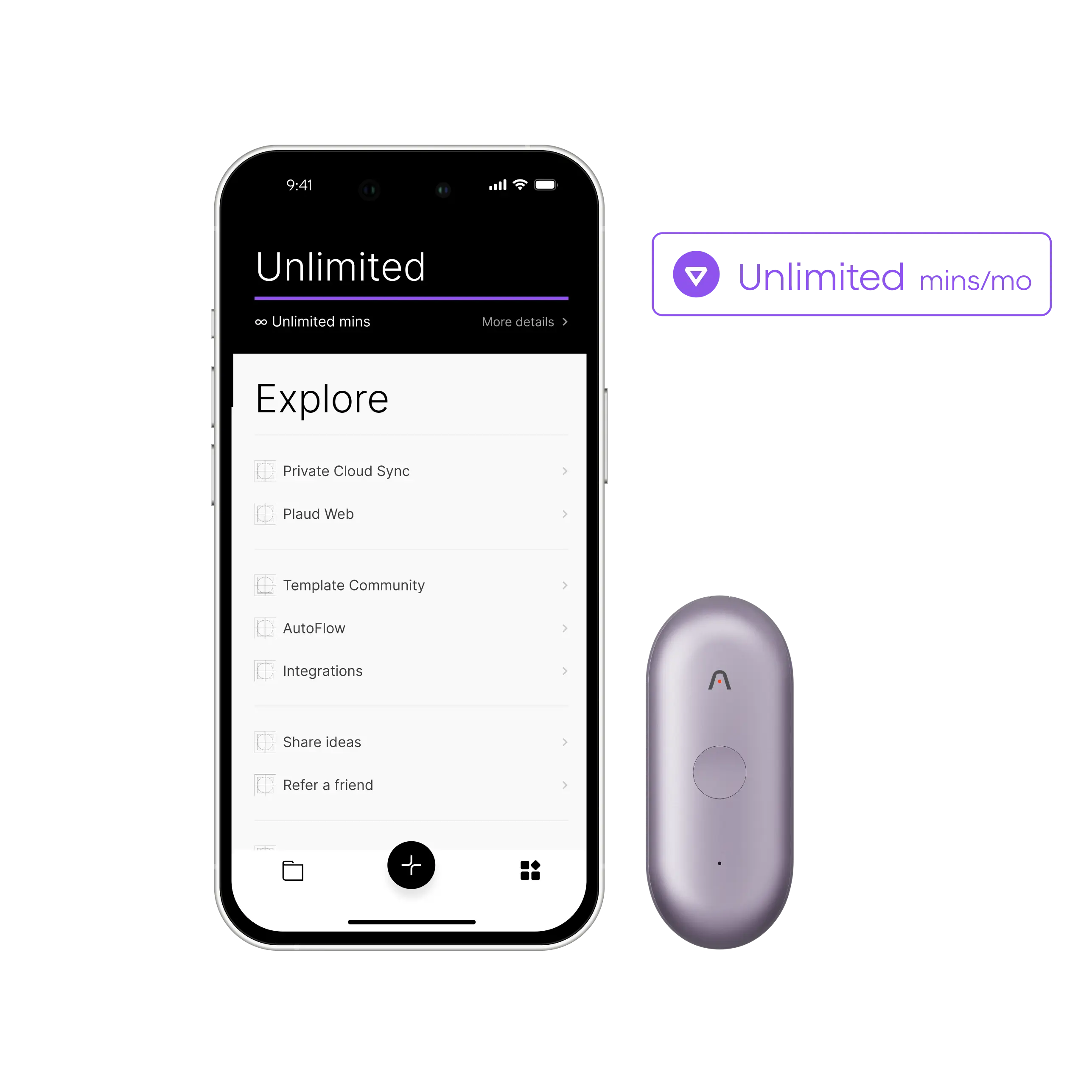 Plaud NotePin S & Plan Unlimited anual de IA