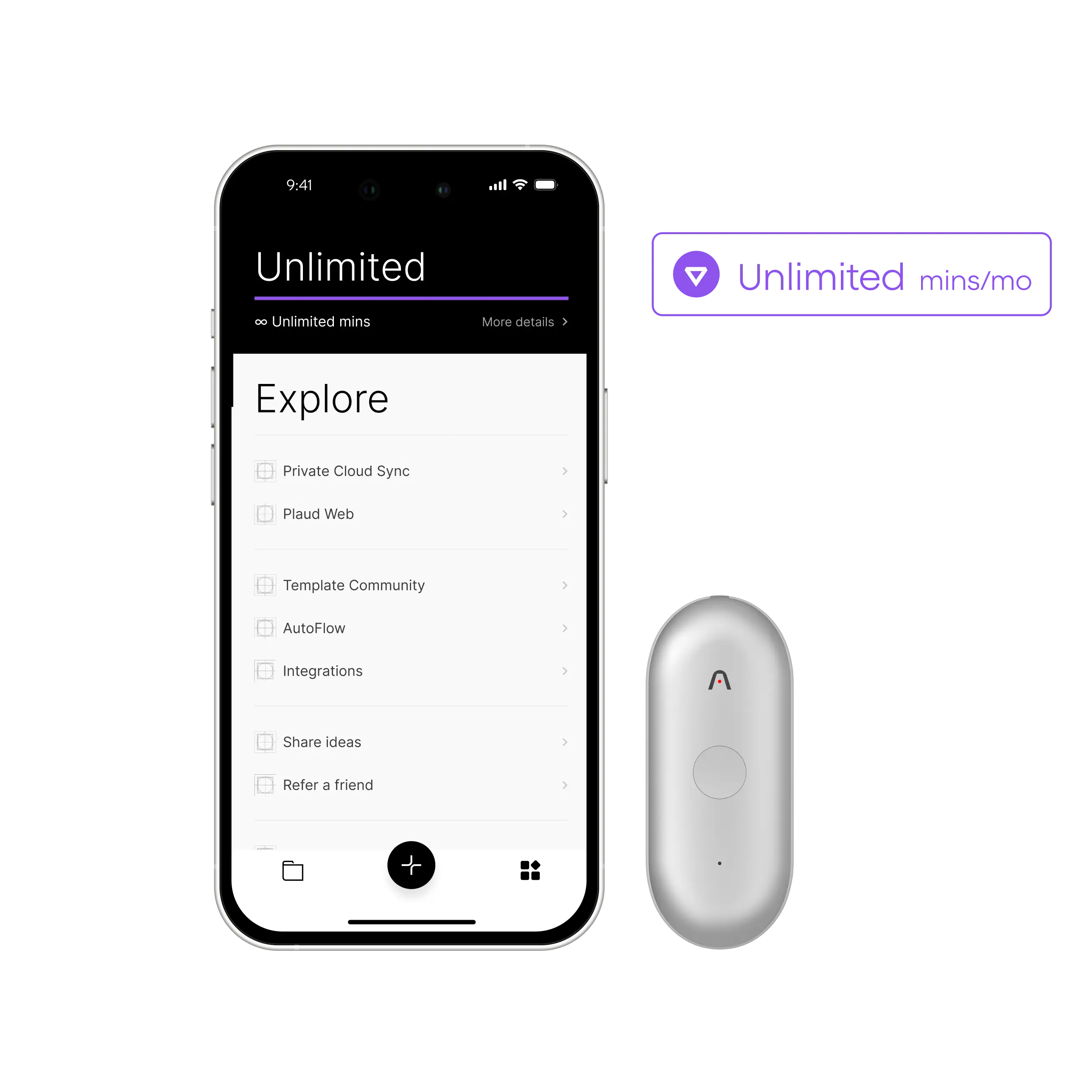 Plaud NotePin S & Plan Unlimited anual de IA