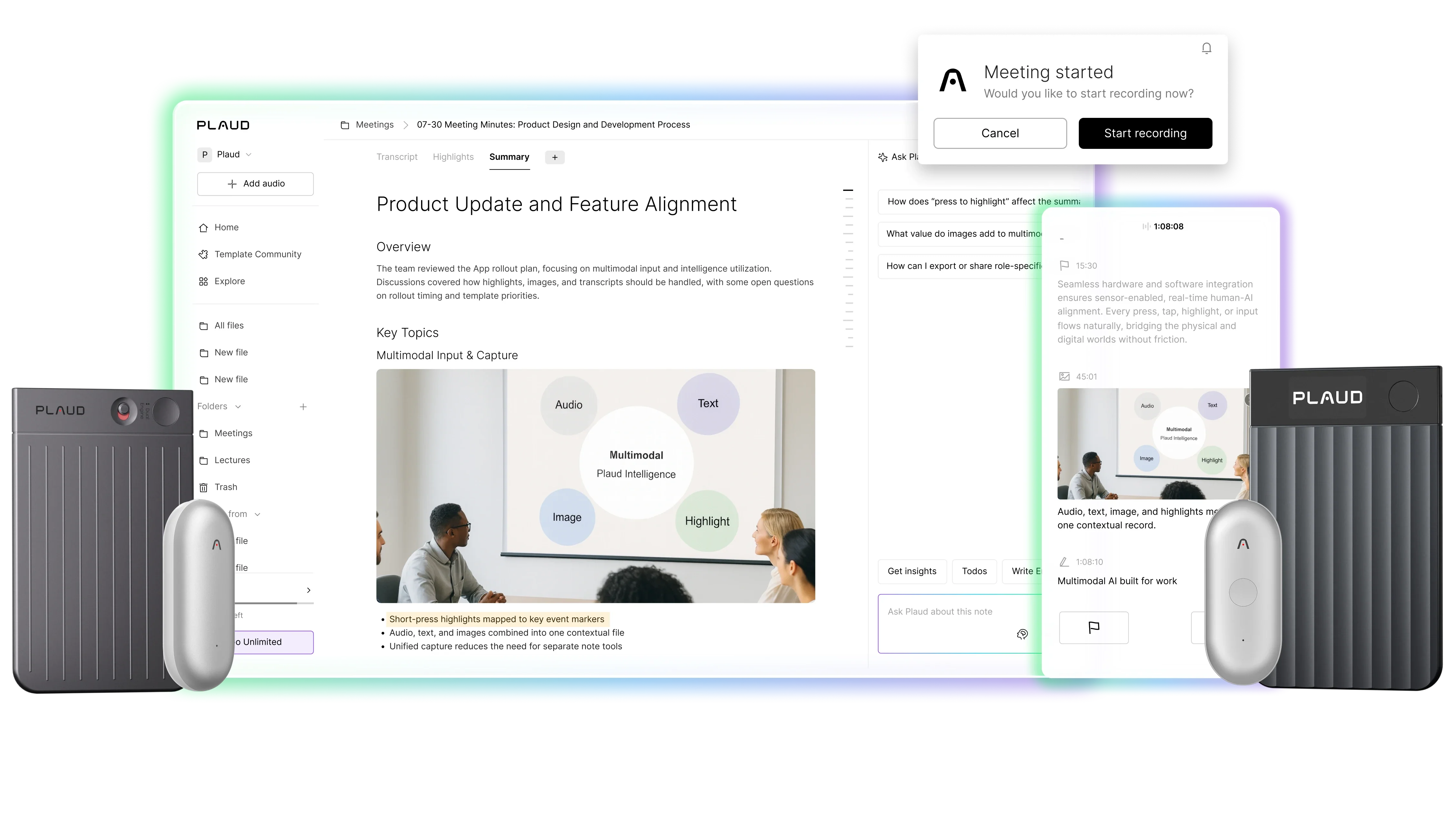 Connected workspace