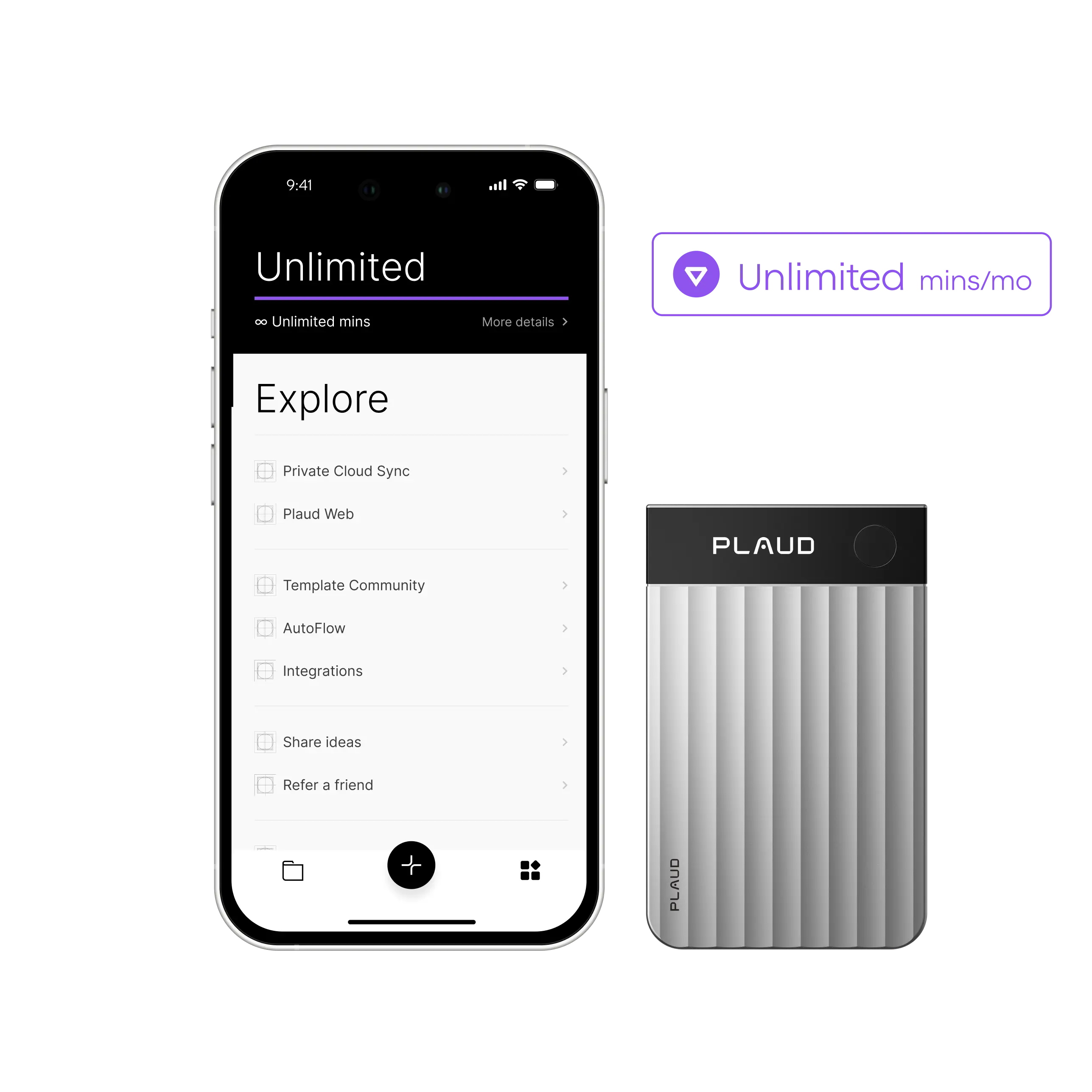 Plaud Note Pro & Plan Unlimited anual de IA