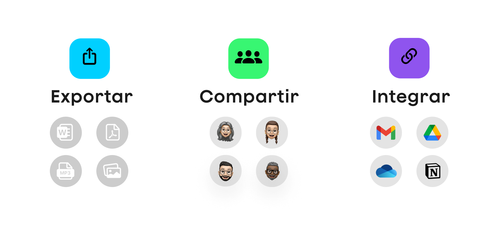 Exportar. Compartir. Integrar.